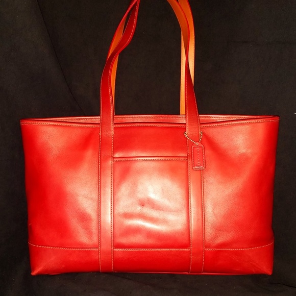 Coach Handbags - Coach Gallery Business Red Leather Tote
